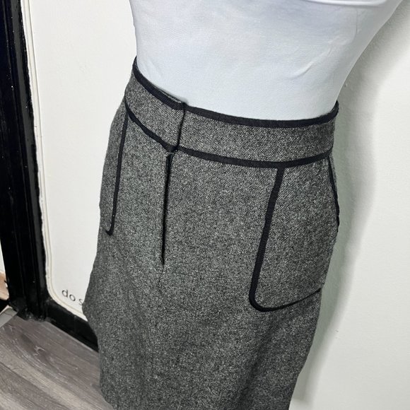 Ann Taylor Loft 87% Wool Gray Skirt Size 6 - Picture 4 of 9